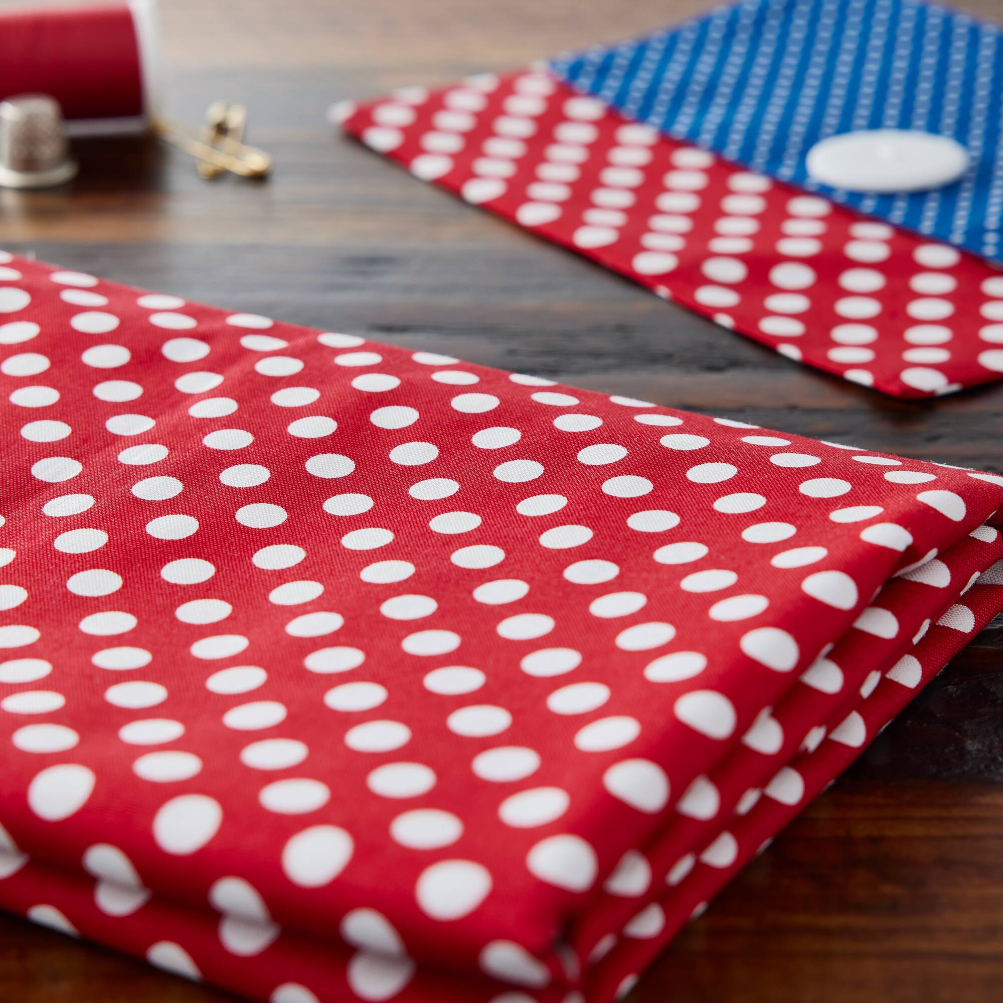 Camelot Fabrics Mixology Dots Crimson Cotton Home Décor Fabric